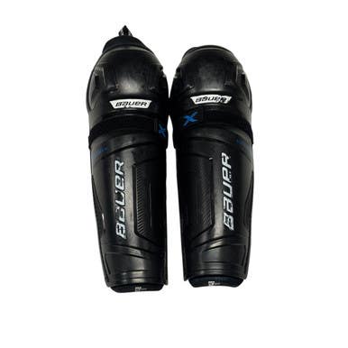 Used Bauer X Intermediate Shin Guards Black 14" 11406-S000106418
