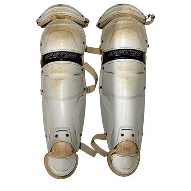 Used Easton JEN SCHRO Catchers Leg Guards White Intermed 11406-S000107038