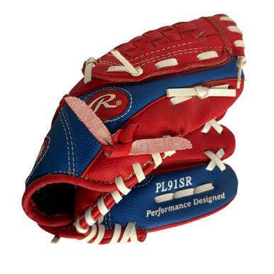 Used Rawlings PL91SR BB/SB Glove T-ball Red 9" 11406-S000107079
