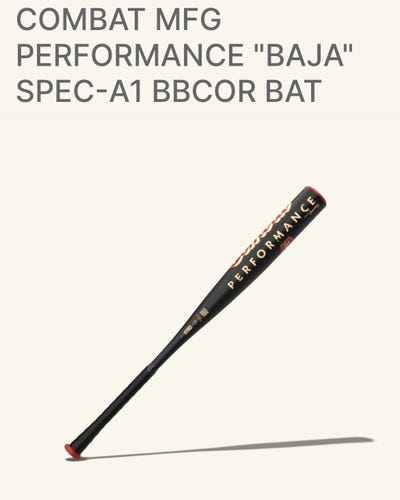 Combat MFG Spec A1 Alloy BBCOR Certified Bat (-3) 30 oz 33" (New)
