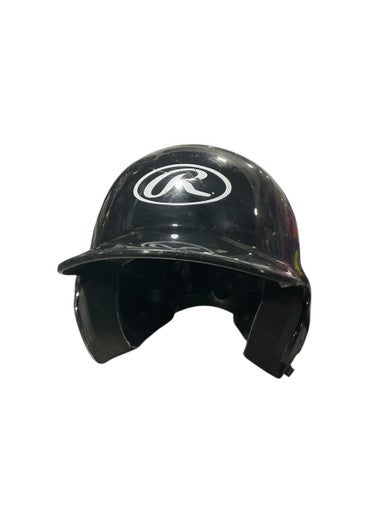 Used Rawlings BASEBALL BLK HELMET Batting Helmet No Mask Black One Size 11834-S000042107