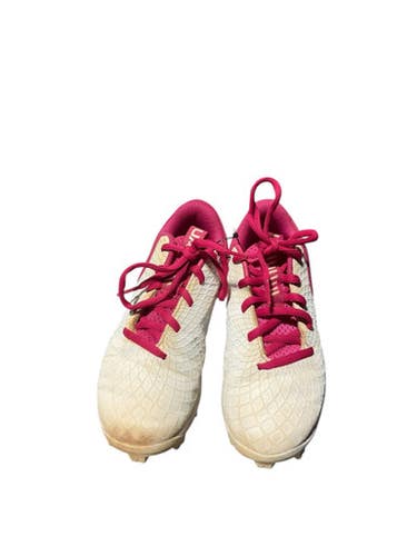 Used Under Armour CLEAT BB/SB Cleats Pink Junior 02 11834-S000042068