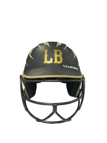 Used BoomBah BLK/GLD Batting Helmet w/Mask Black One Size 11834-S000042040