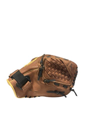 Used Mizuno POWER CLOSE BB/SB Glove RH Throw Brown 11" 11834-S000041983