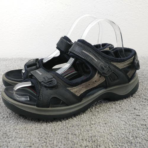 Ecco Yucatan Sandals Offroad Womens Size 39 EU Shoes Black Leather Hiking