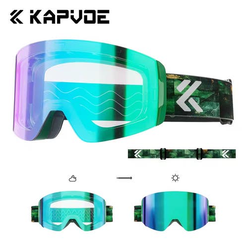 KAPVOE Photochromic Scratch Resistant Goggles Unisex MSRP $120 with HARD CASE