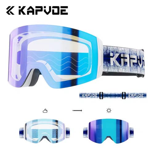 KAPVOE Photochromic Scratch Resistant Goggles Unisex MSRP $120 with HARD CASE