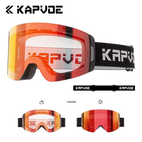 KAPVOE Photochromic Scratch Resistant Goggles Unisex MSRP $120 with HARD CASE