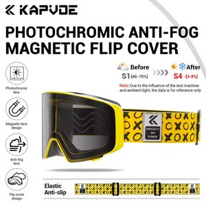 KAPVOE Photochromic Scratch Resistant Goggles Unisex MSRP $120 with HARD CASE