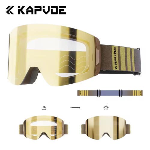 KAPVOE Photochromic Scratch Resistant Goggles Unisex MSRP $120 with HARD CASE