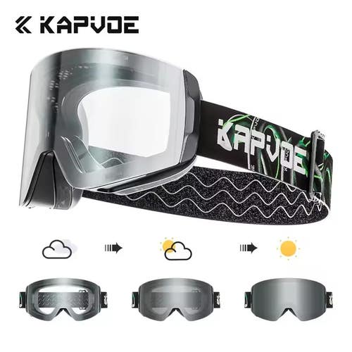 KAPVOE Photochromic Scratch Resistant Goggles Unisex MSRP $120 with HARD CASE