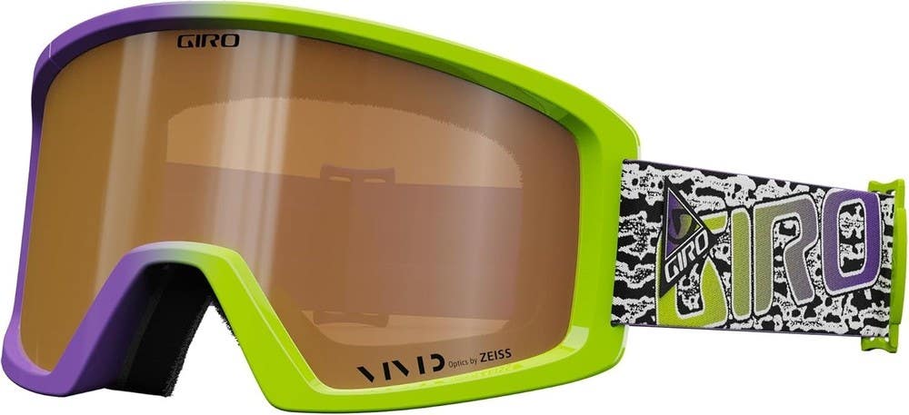 Giro Blok Ski Zeiss Goggles Ano Lime Wildstyle Unisex MSRP $120 with HARD CASE