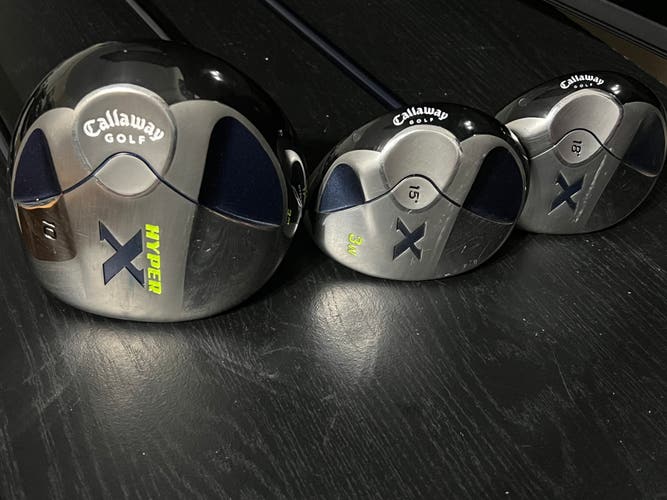 *GOOD* Callaway Hyper X Driver & Wood Set Driver 10° 3W 15° 5W 18° Stiff Flex