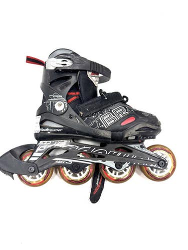 Used Bladerunner ADJ 1-4 Junior Rec Fitness Skates Black Adjustable 11860-S000299869