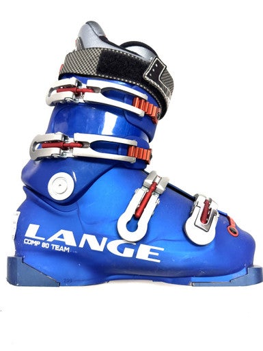 Used Lange COMP 80 TEAM Boys DH Ski Boot Royal Blue 255 MP - M07.5 - W08.5 11860-S000299871