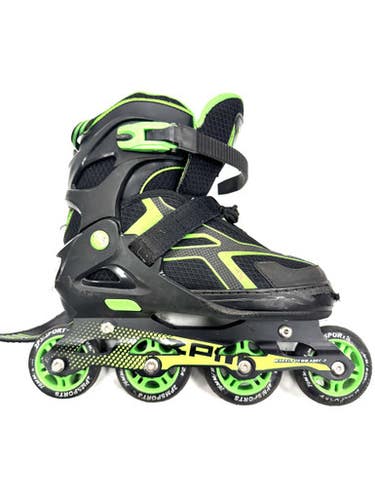 Used ADJ 4-7 Junior Rec Fitness Skates Black Adjustable 11860-S000299867