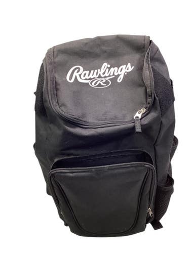 Used Rawlings 2 BAT BACK PACK BB/SB Player Backpack Black 11347-S000257968