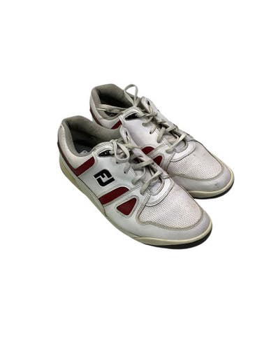 Used Foot Joy Mens Golf Shoes Red And White Senior 11.5 11347-S000257928