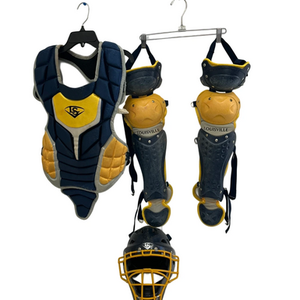 Used Louisville Slugger Series 5 Intermediate Navy/Yellow Catchers Set 11692-S000143173