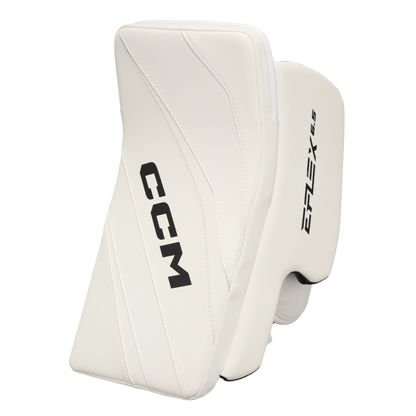 New CCM White E Flex 6.5 Goalie Blocker | Regular | Junior | #191520629519