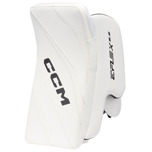 New CCM White E Flex 6.9 Goalie Blocker | Regular | Intermediate | #191520629854