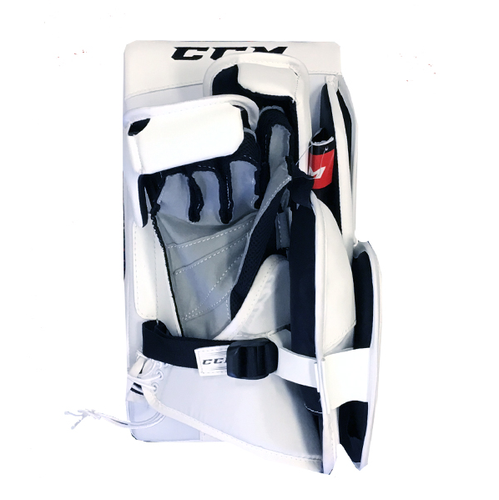 New CCM White E Flex 4.9 Goalie Blocker | Full Right | Senior | #191520268787