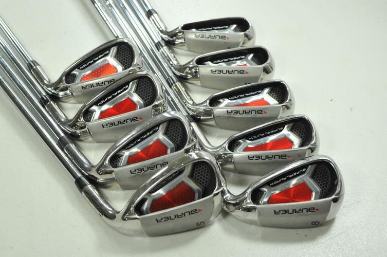 TaylorMade Burner Super Launch 4-PW,AW,SW Iron Set Stiff Flex RH Steel # 204831