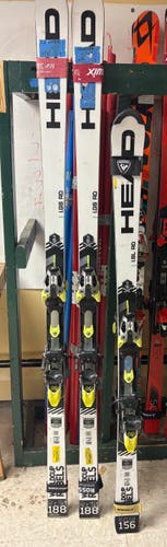 Unisex HEAD 188 cm Racing World Cup Rebels i.GS RD Skis With Bindings Max Din 16 (Used)