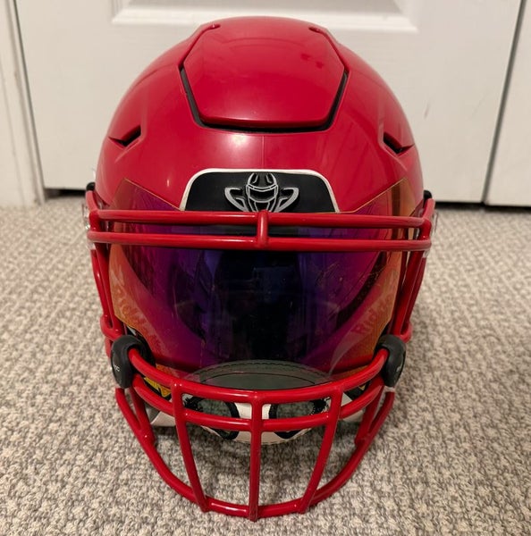 Riddell SpeedFlex Youth Large - Scarlet Custom w/SHOC Tigers Blood Visor (from Green Gridiron)