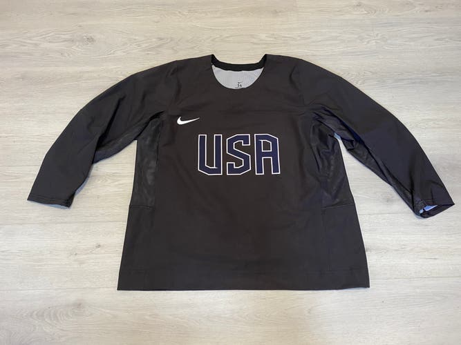 Black Team USA Nike IIHF Practice Jersey Sz 56W