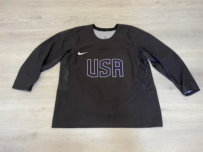 Black Team USA Nike IIHF Practice Jersey Sz 56W