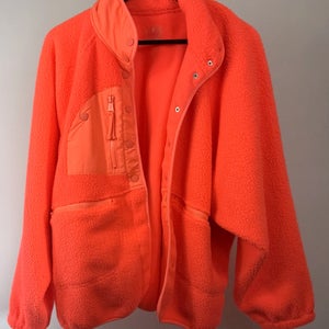 FP Movement Women's Hit The Slopes 'Neon Coral' Fleece Jacket OB921410 Size XL