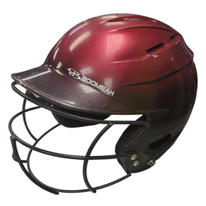 Used Easton ALPHA BAP-11M 6 5/8 - 7 1/4 Batting Helmet w/Mask Purple MD 11862-S000091008