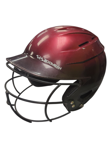 Used Easton ALPHA BAP-11M 6 5/8 - 7 1/4 Batting Helmet w/Mask Purple MD 11862-S000091008