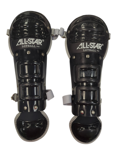 Used All Star LGTBALL Catchers Leg Guards Black T-Ball 11862-S000091397