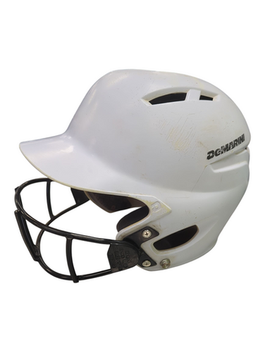 Used Demarini STANDARD Batting Helmet w/Mask White S/M 11862-S000091449