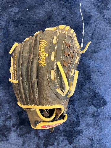 Brown Rawlings Highlight Series RH Pitcher's Baseball Glove 12" (Used)