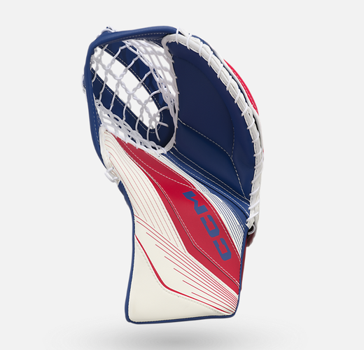 New CCM Red White Blue E Flex 6.5 Goalie Glove | Regular | Junior | #191520630515