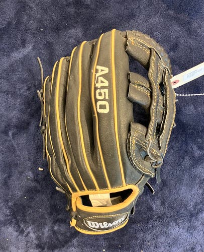 Black Wilson A450 RH Baseball Glove 12" (Used)