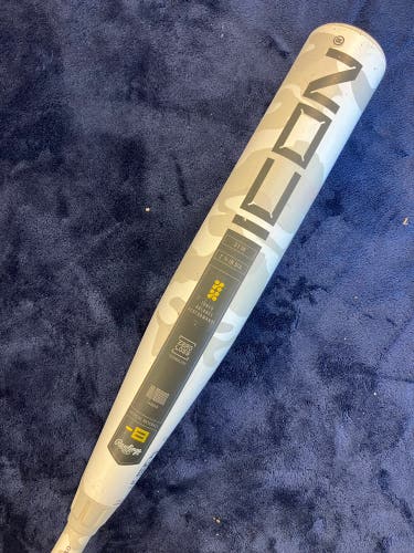 Cracked 2025 Rawlings Icon Composite Bat USSSA Certified (-8) Composite 23 oz 31" (Used)