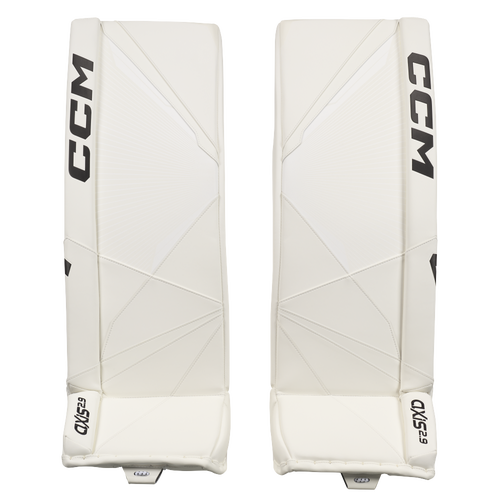 New CCM White Axis 2.9 Goalie Pads | 35+2" | #191520438333