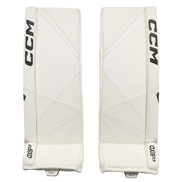 New CCM White Axis 2.9 Goalie Pads | 35+2" | #191520438333