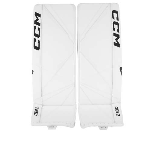 New CCM White Axis 2 Goalie Pads | 33+1" | #191520438258