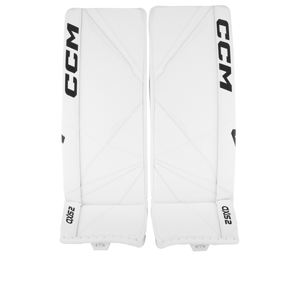 New CCM White Axis 2 Goalie Pads | 33+1" | #191520438258