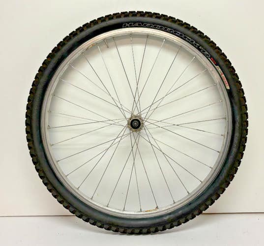 Bontrager Corvair 32-Spoke Silver Aluminum 26" QR Front Wheel HARDROCK'R Tire