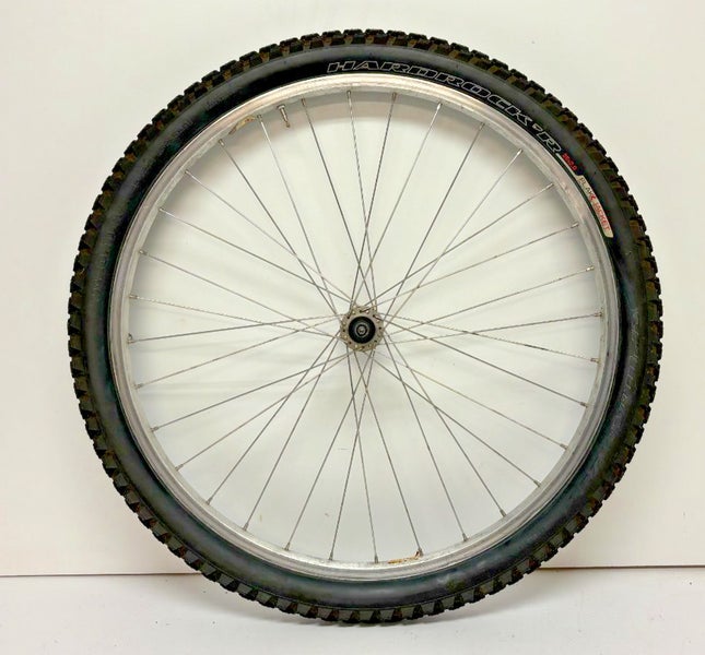 Bontrager Corvair 32-Spoke Silver Aluminum 26" QR Front Wheel HARDROCK'R Tire
