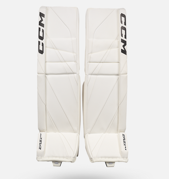 New CCM White E Flex 6.5 Goalie Pads | 34+1" | #191520631000
