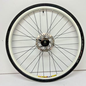 Weinman ZAC 19 32-Spoke White Aluminum Disc 26" QR Front Wheel Pivit Hub +Tire