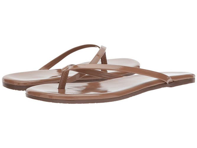 TKEES Foundation Gloss Womens US 9 beach bum Patent Leather Thong Sandals TLW157