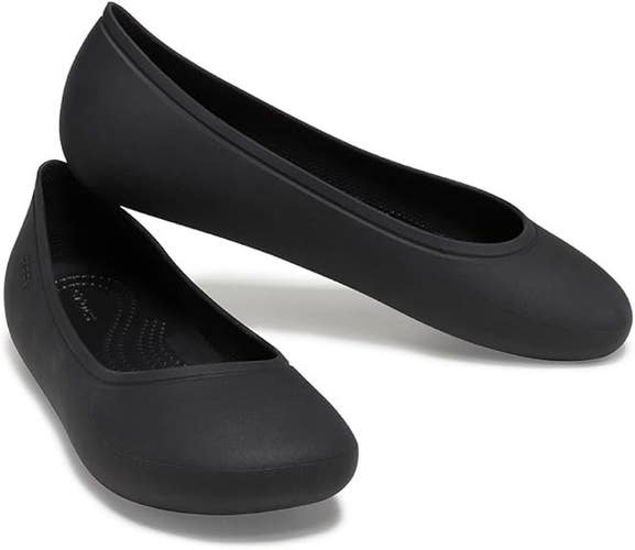 Crocs Brooklyn 209384-001 Ballet Flats Womens US 9 Black Slip On Shoes TLW183
